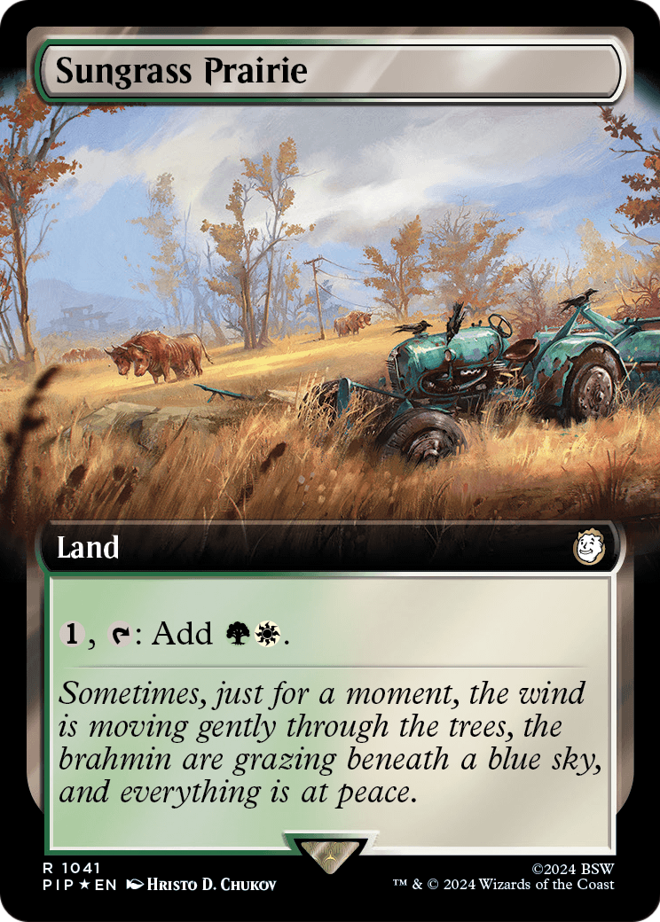 Sungrass Prairie (Extended Art) (Surge Foil) (PIP-1041) - Fallout: (Extended Art) Foil