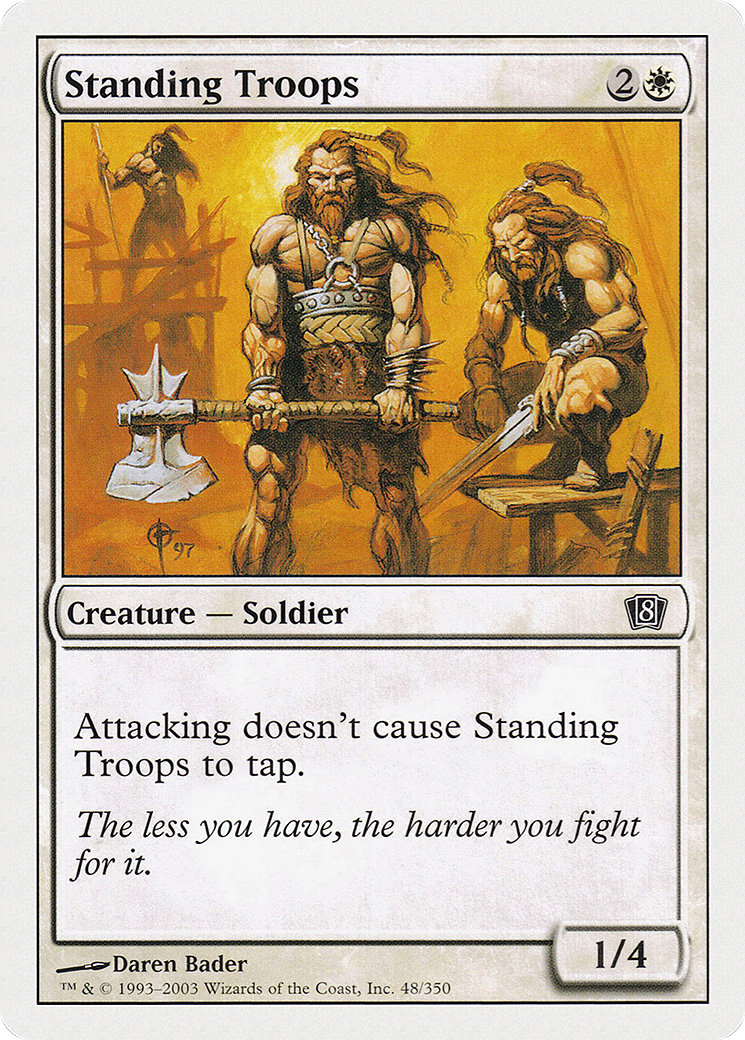 Standing Troops (8ED-048) - 8th Edition Foil