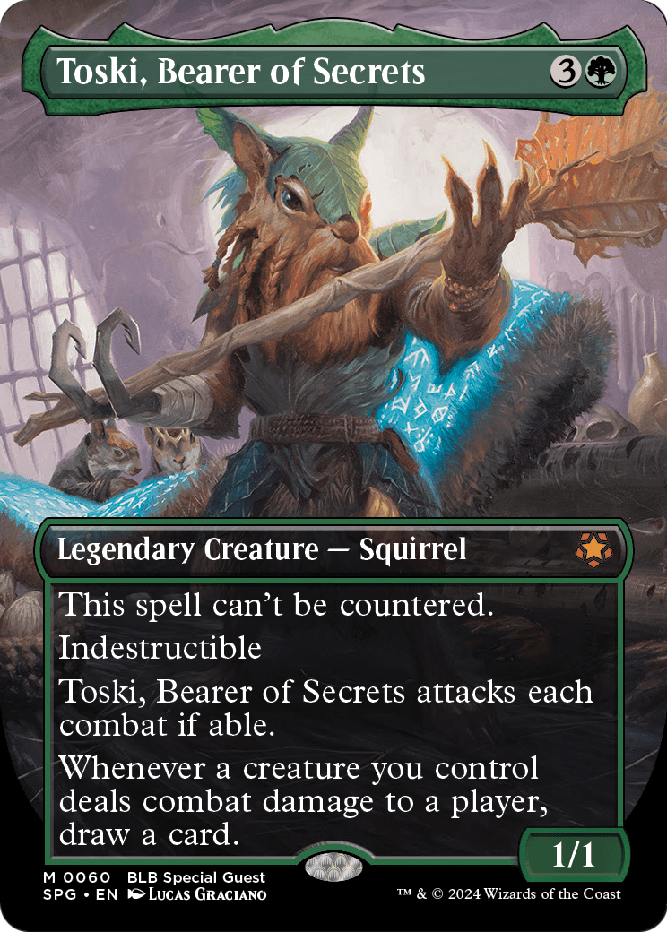 Toski, Bearer of Secrets (Borderless) (SPG-060) - Special Guests Foil