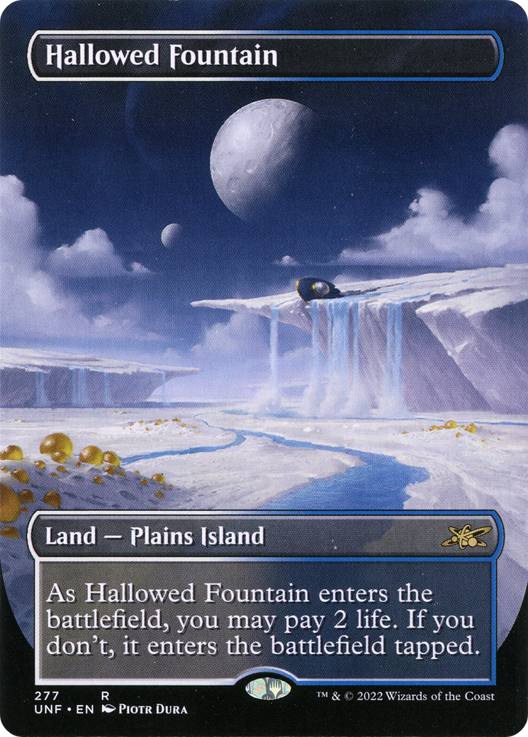 Hallowed Fountain (Borderless) (UNF-277) - Unfinity Foil