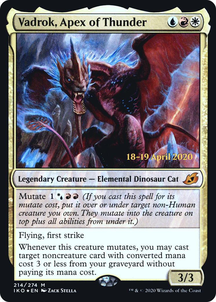 Vadrok, Apex of Thunder (PRE-214S) - Ikoria: Lair of Behemoths Promos Foil