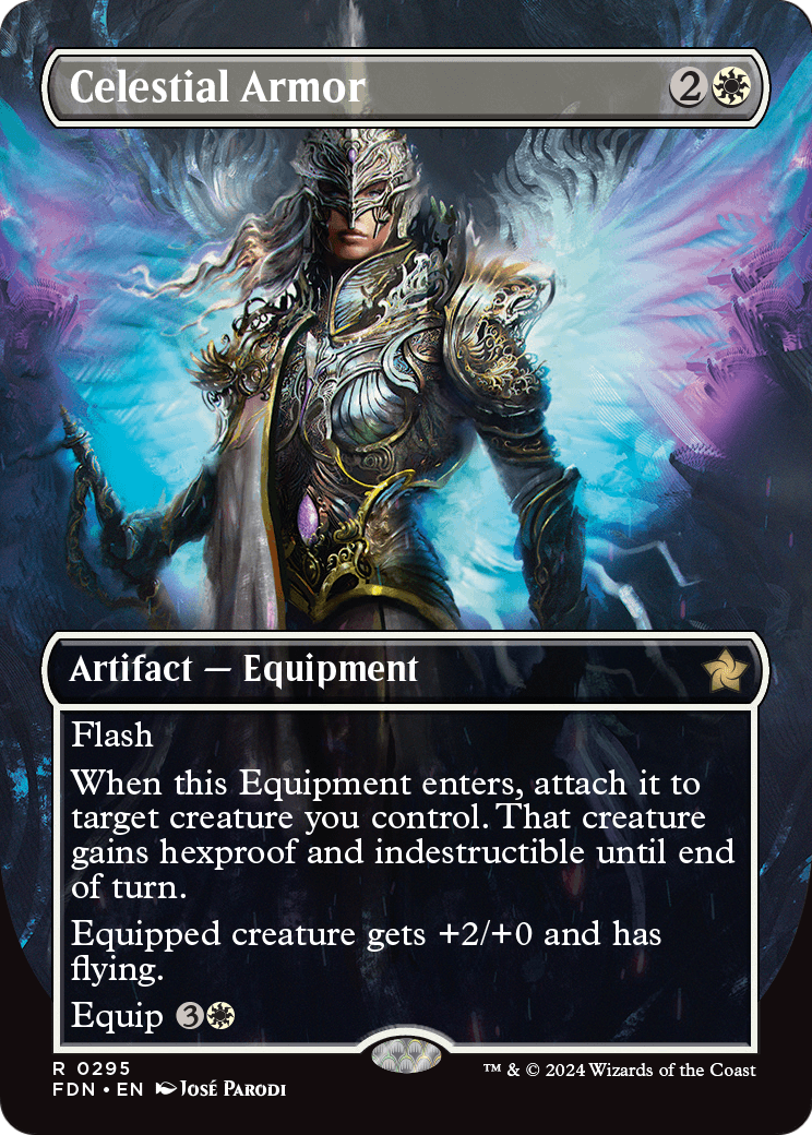Celestial Armor (Borderless) (FDN-295) - Foundations Foil