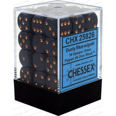 Chessex 36 D6 Opaque Dusty Blue/ Copper