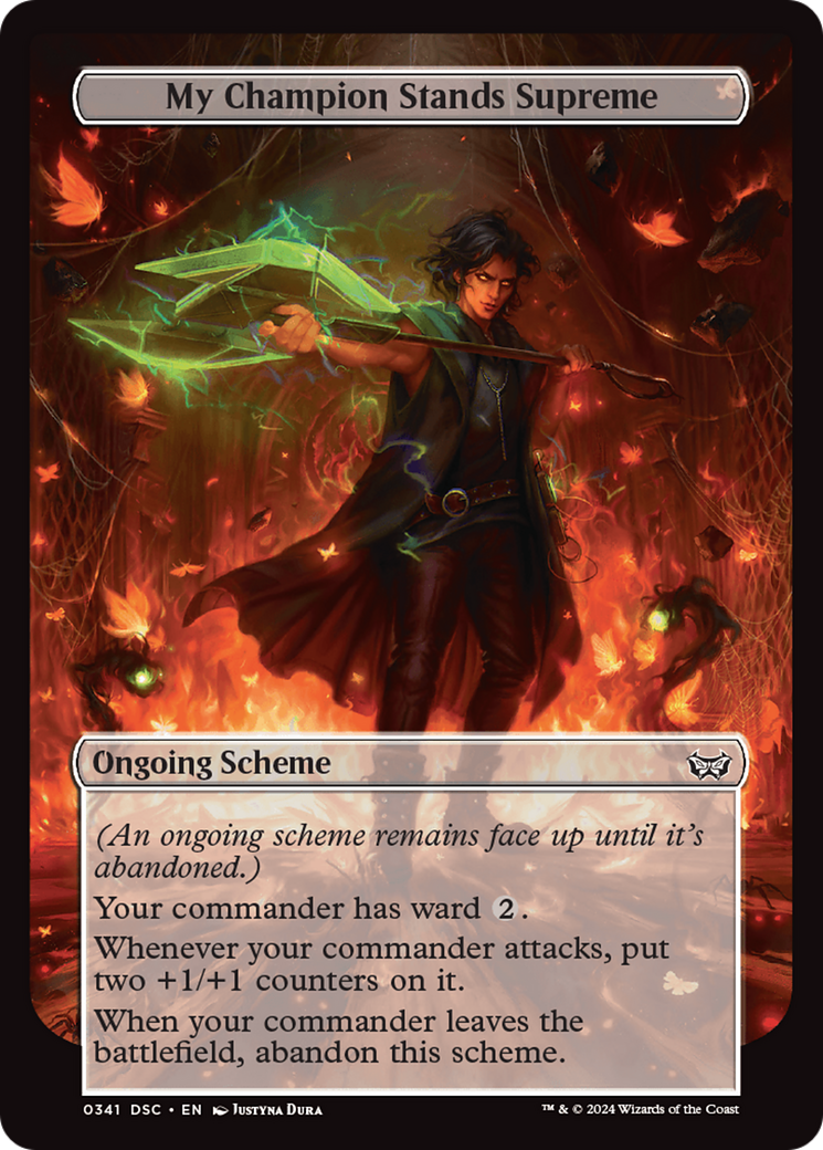 My Champion Stands Supreme (Full Art) (A:DSC-341) - Duskmourn: House of Horror Commander
