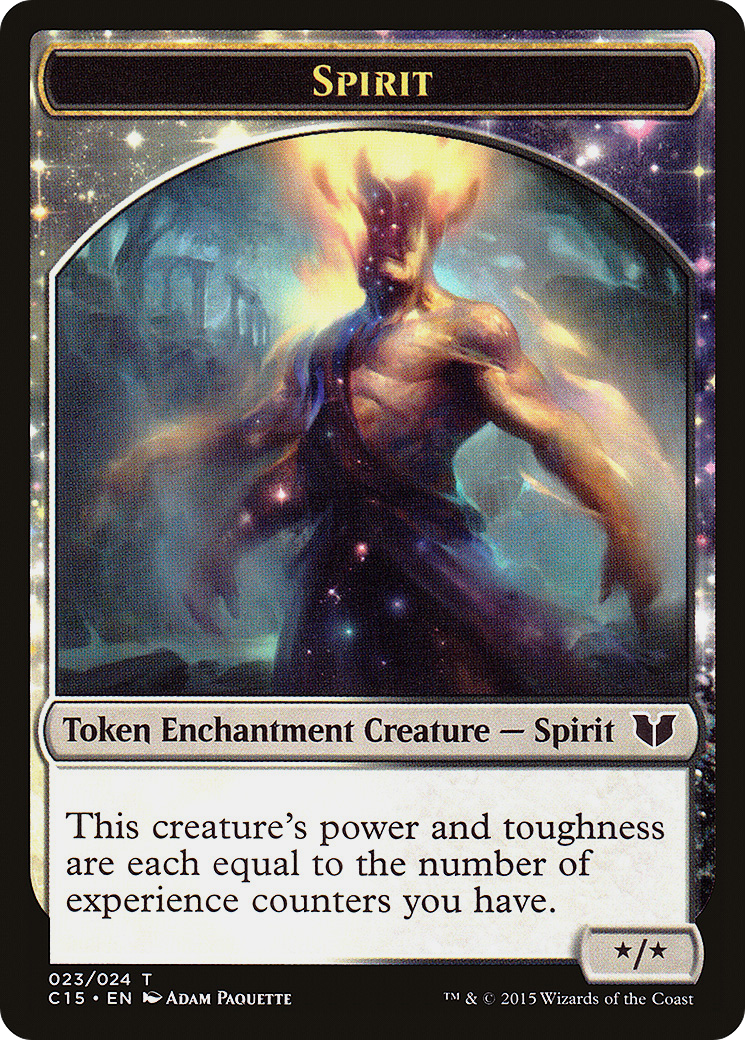 Spirit (023) // Cat Double-Sided Token (C15-23 // 3) - Commander 2015 Tokens: (enchantment)