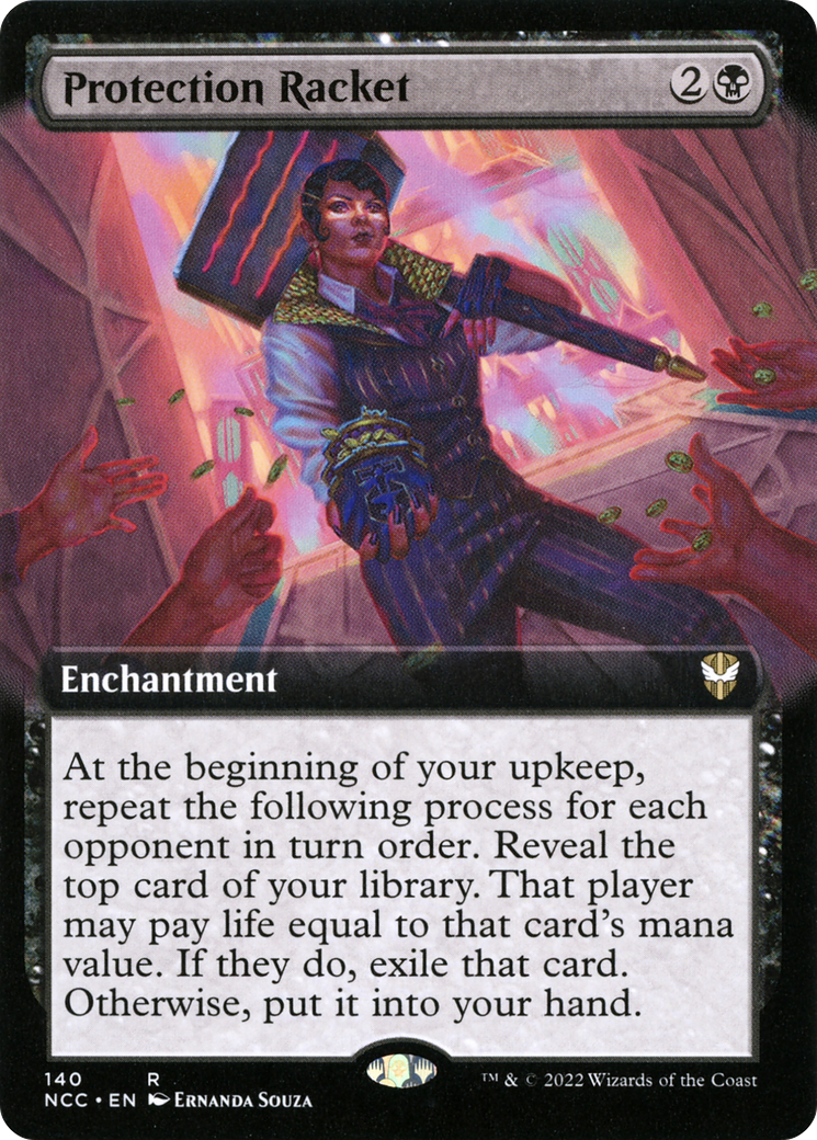 Protection Racket (Extended Art) (NCC-140) - New Capenna Commander: (Extended Art)