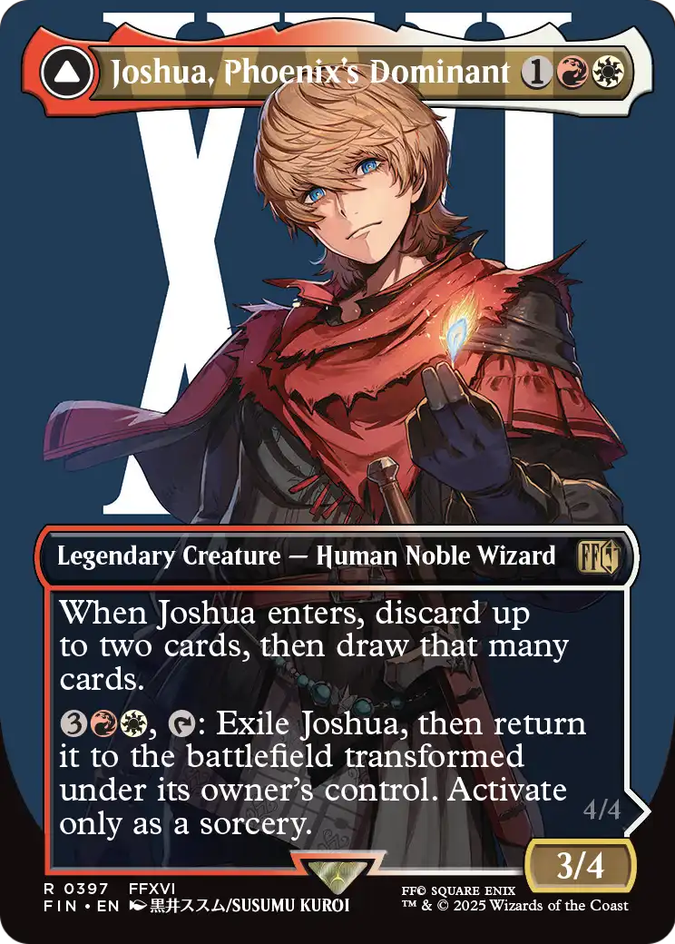 Joshua, Phoenix's Dominant (Borderless) (FIN-397) - FINAL FANTASY: (enchantment) Foil