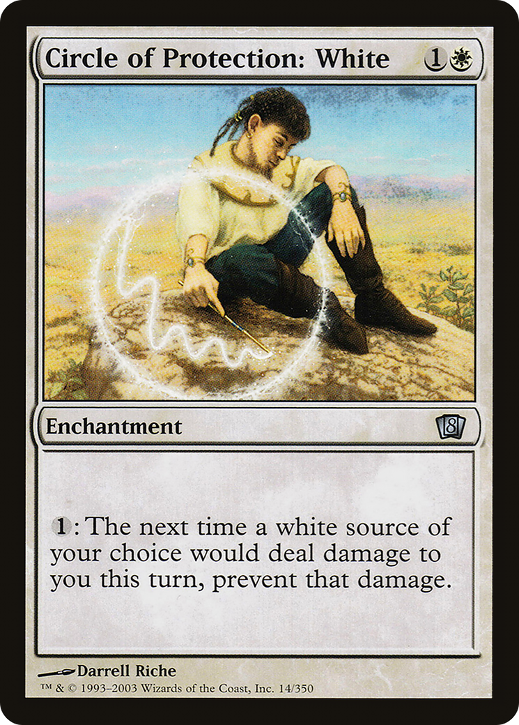 Circle of Protection: White (8ED-014) - 8th Edition Foil