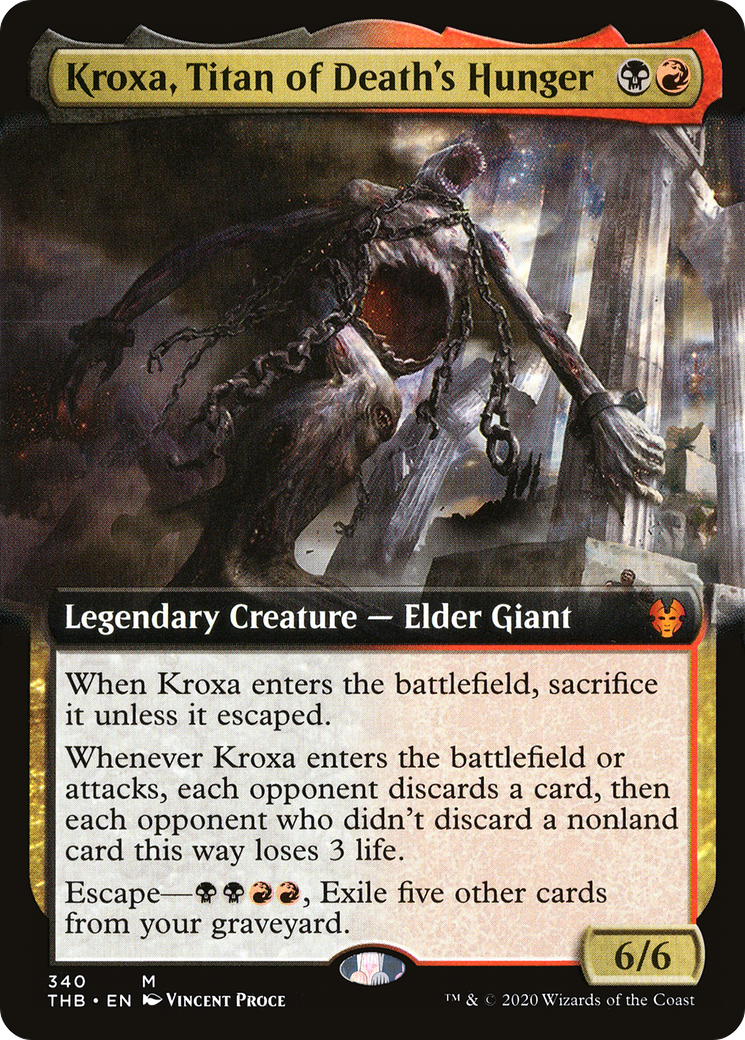 Kroxa, Titan of Death's Hunger (Extended Art) (THB-340) - Theros Beyond Death: (Extended Art)