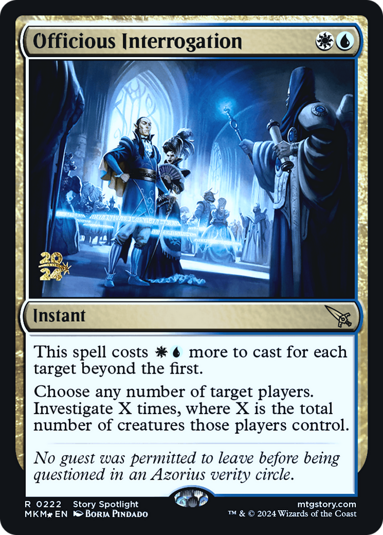 Officious Interrogation (PRE-222) - Murders at Karlov Manor Promos Foil
