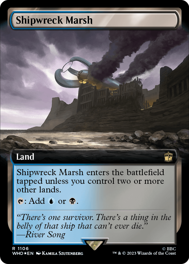 Shipwreck Marsh (Extended Art) (Surge Foil) (WHO-1106) - Doctor Who: (Extended Art) Foil