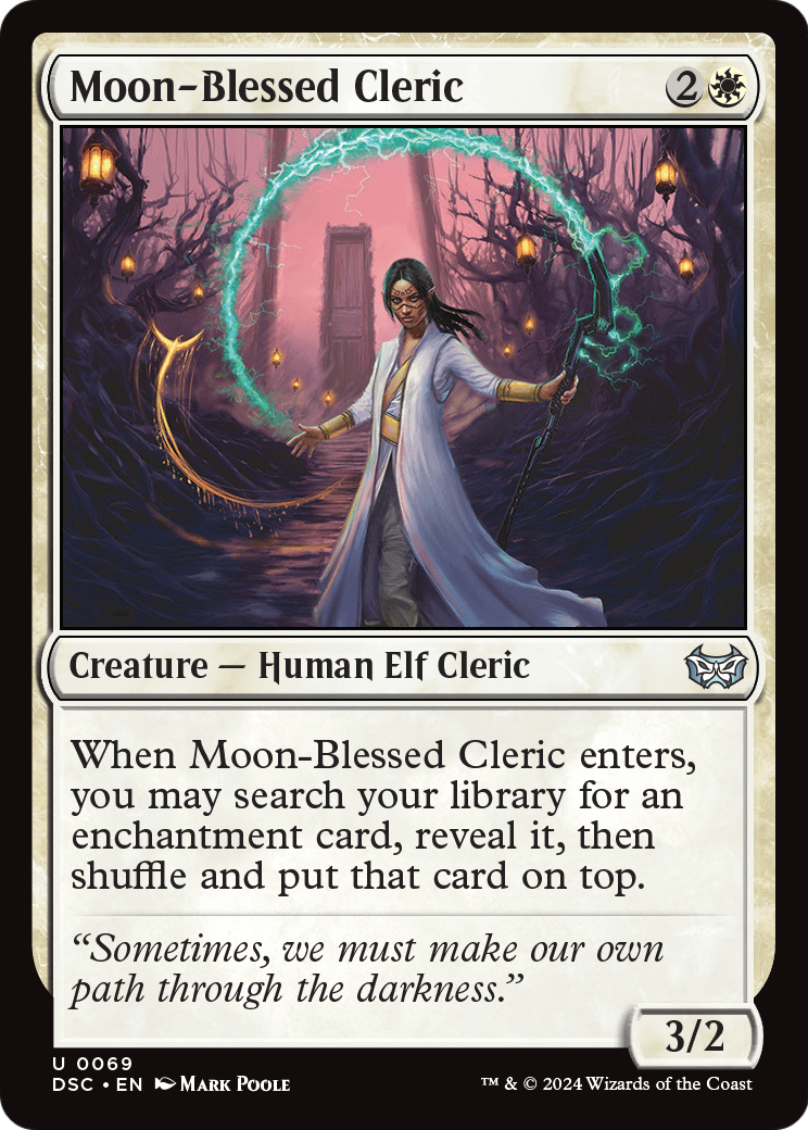 Moon-Blessed Cleric (DSC-069) - Duskmourn: House of Horror Commander