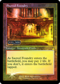 Sacred Foundry (Retro Frame) (Serial Numbered) (RVR-409) - Ravnica Remastered Foil
