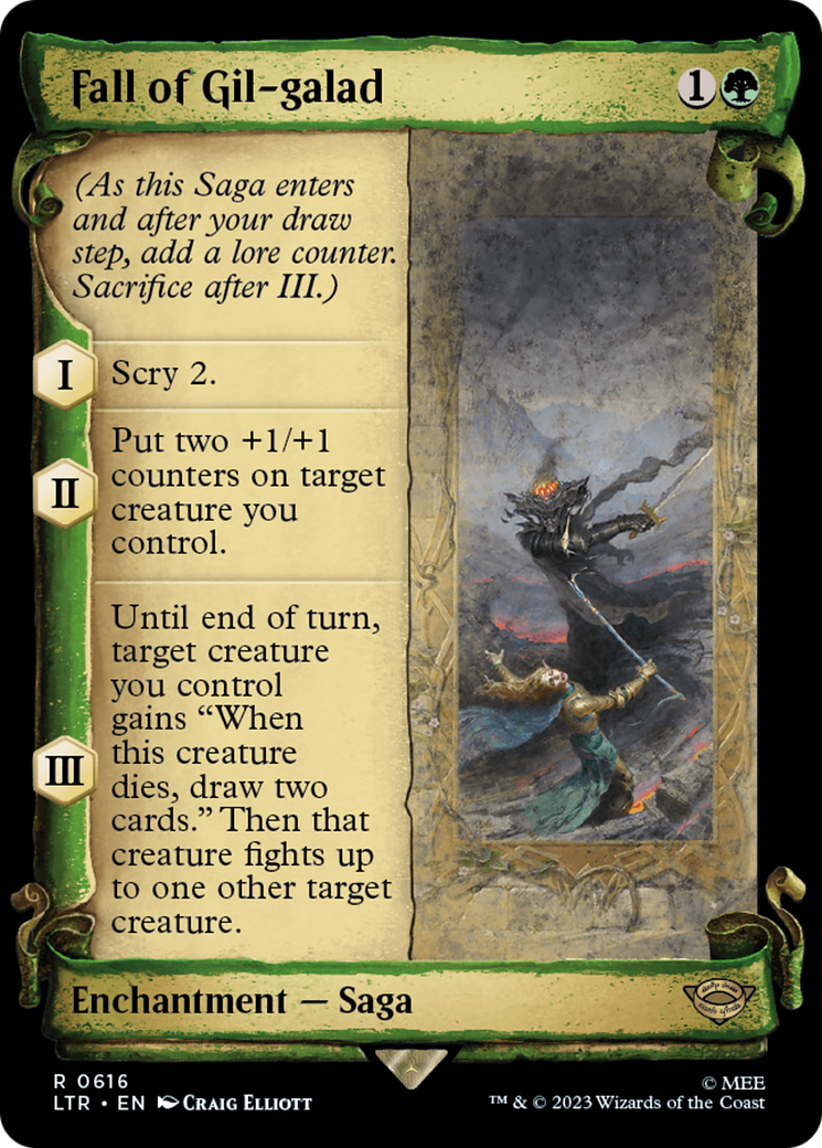 Fall of Gil-galad (Showcase Scrolls) (LTR-616) - The Lord of the Rings: Tales of Middle-earth: (Showcase)