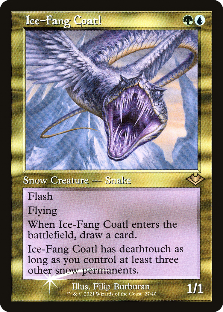 Ice-Fang Coatl (Retro Frame) (MH1-027) - Modern Horizons 1 Timeshifts Foil