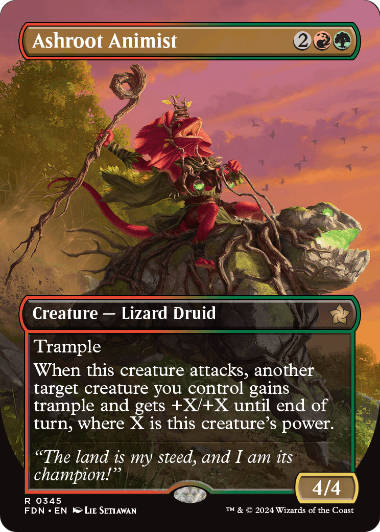 Ashroot Animist (Borderless) (FDN-345) - Foundations Foil