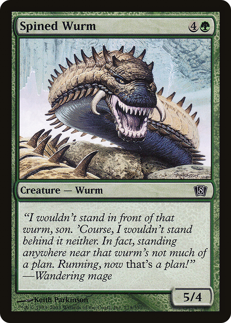 Spined Wurm (8ED-279) - 8th Edition Foil