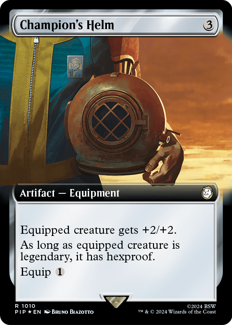 Champion's Helm (Extended Art) (Surge Foil) (PIP-1010) - Fallout: (Extended Art) Foil