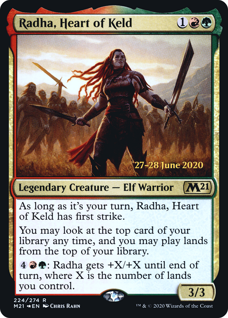 Radha, Heart of Keld (PRE-224S) - Core Set 2021 Promos Foil