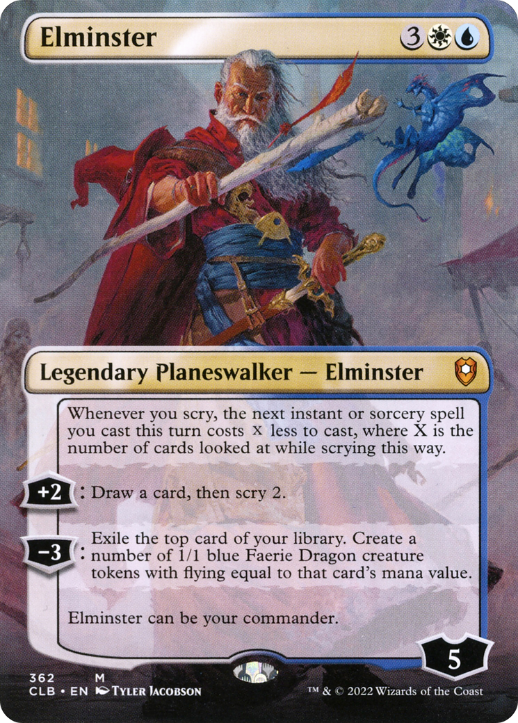 Elminster (Borderless) (CLB-362) - Commander Legends: Battle for Baldur's Gate