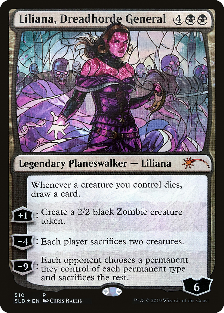 Liliana, Dreadhorde General (Stained Glass) (SLD-510) - Secret Lair Drop Foil