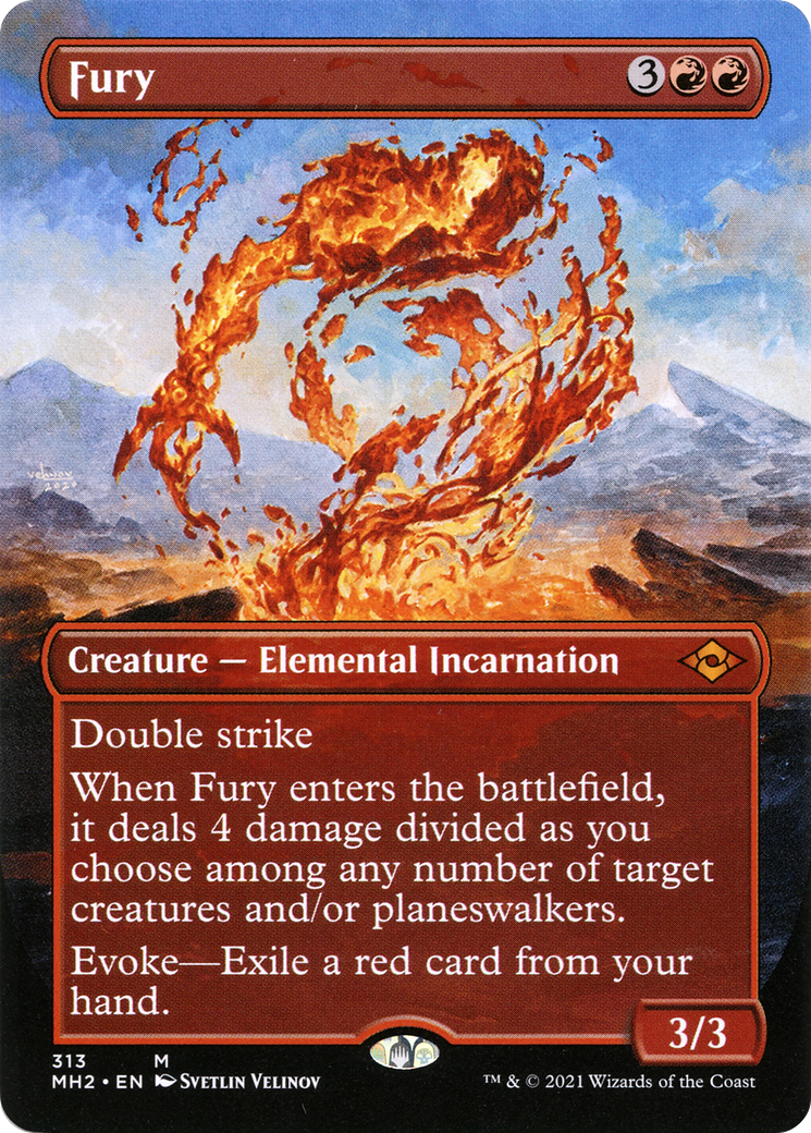 Fury (Borderless) (MH2-313) - Modern Horizons 2 (Borderless) Foil