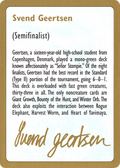 1997 Svend Geertsen Biography Card (WCD-) - World Championship Decks 1997