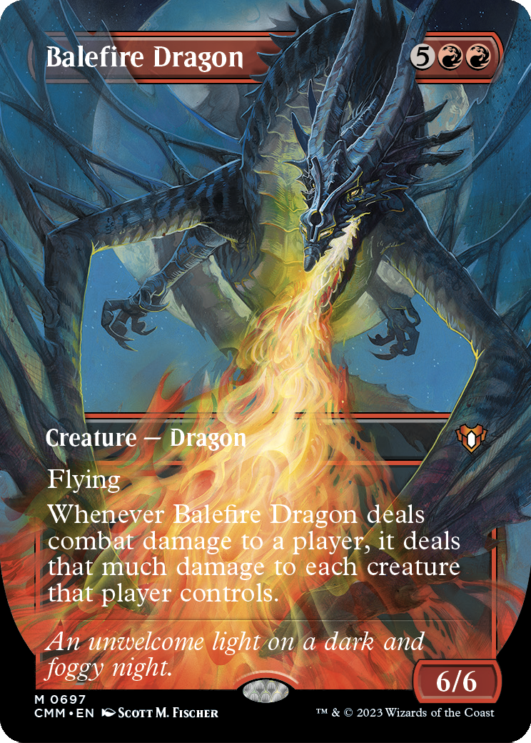 Balefire Dragon (Borderless) (CMM-697) - Commander Masters