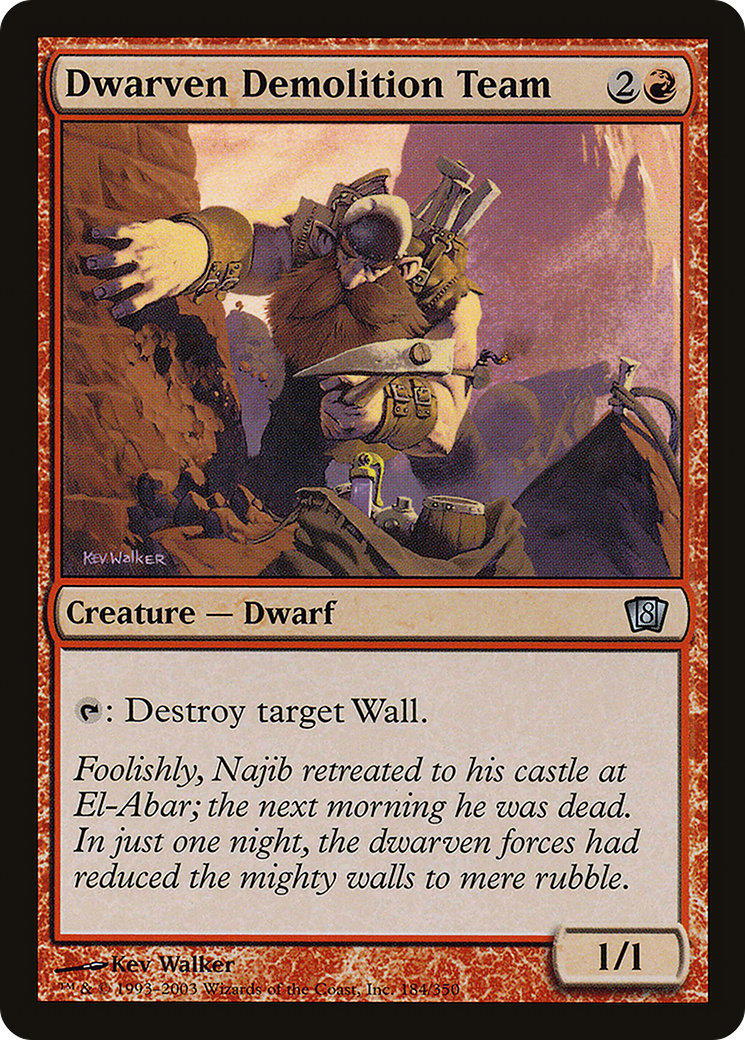 Dwarven Demolition Team (8ED-184) - 8th Edition Foil