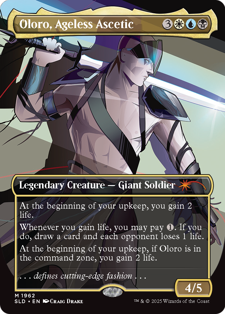 Oloro, Ageless Ascetic (Rainbow Foil) (SLD-1962) - Secret Lair Drop (Borderless) Foil