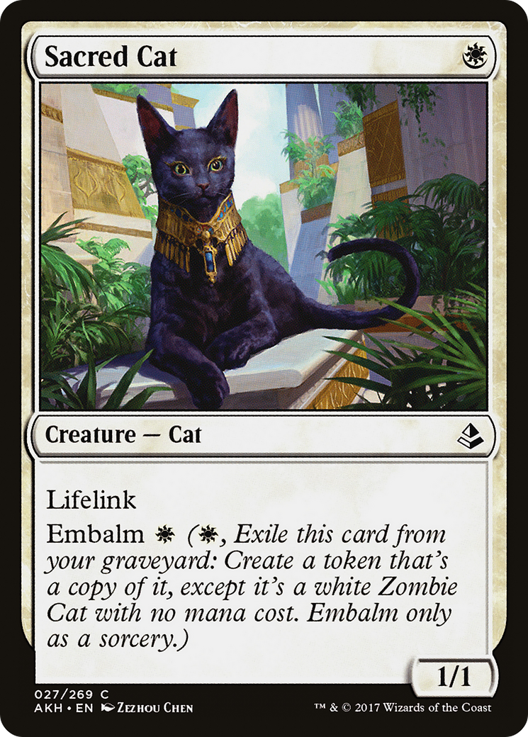 Sacred Cat (AKH-027) - Amonkhet Foil