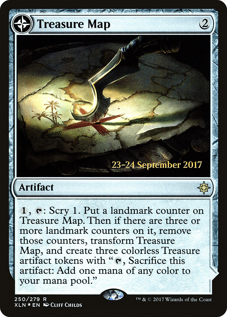 Treasure Map (XLN) (PRE-250S) - Ixalan Promos: (compasslanddfc) Foil