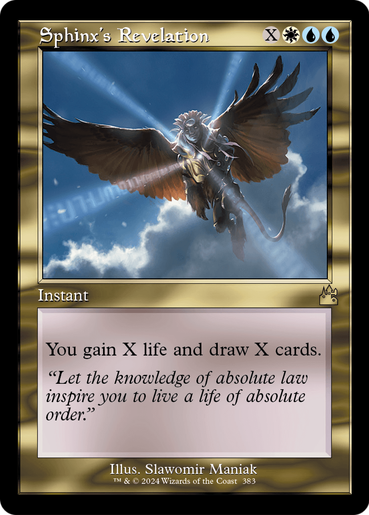 Sphinx's Revelation (Retro Frame) (RVR-383) - Ravnica Remastered Foil