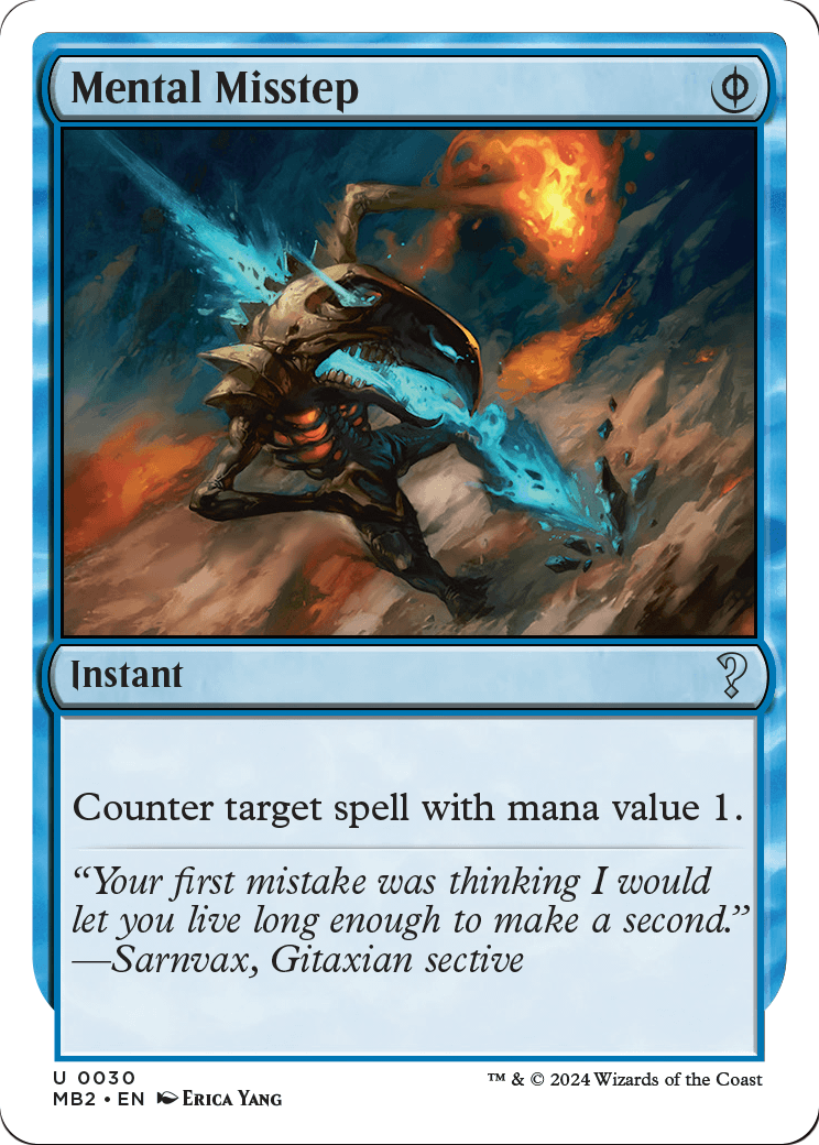 Mental Misstep (White Border) (MB2-030) - Mystery Booster 2