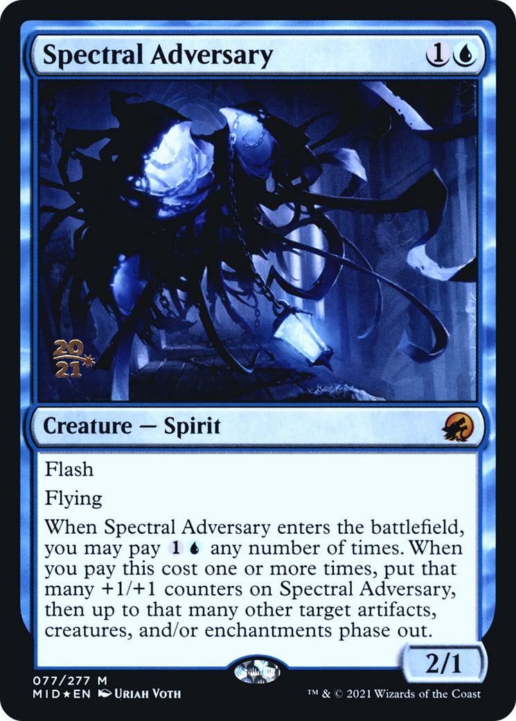 Spectral Adversary (PRE-077) - Innistrad: Midnight Hunt Promos Foil