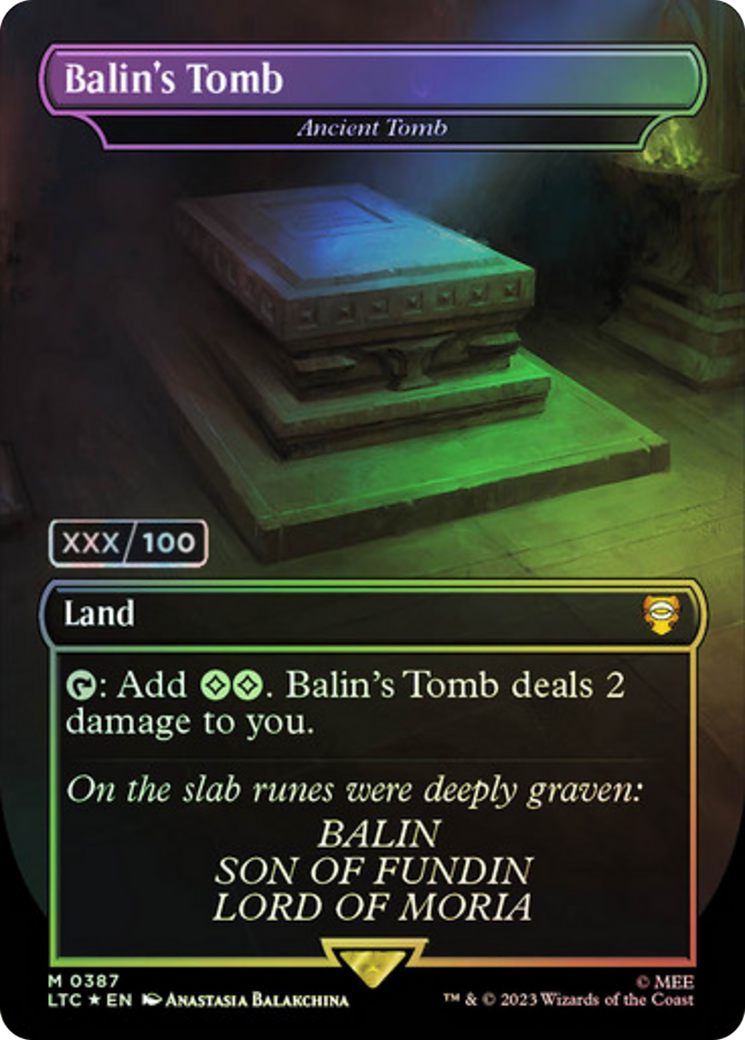 Balin's Tomb - Ancient Tomb (Serial Numbered) (LTC-387) - Tales of Middle-earth Commander / Balin's Tomb (Borderless) Foil