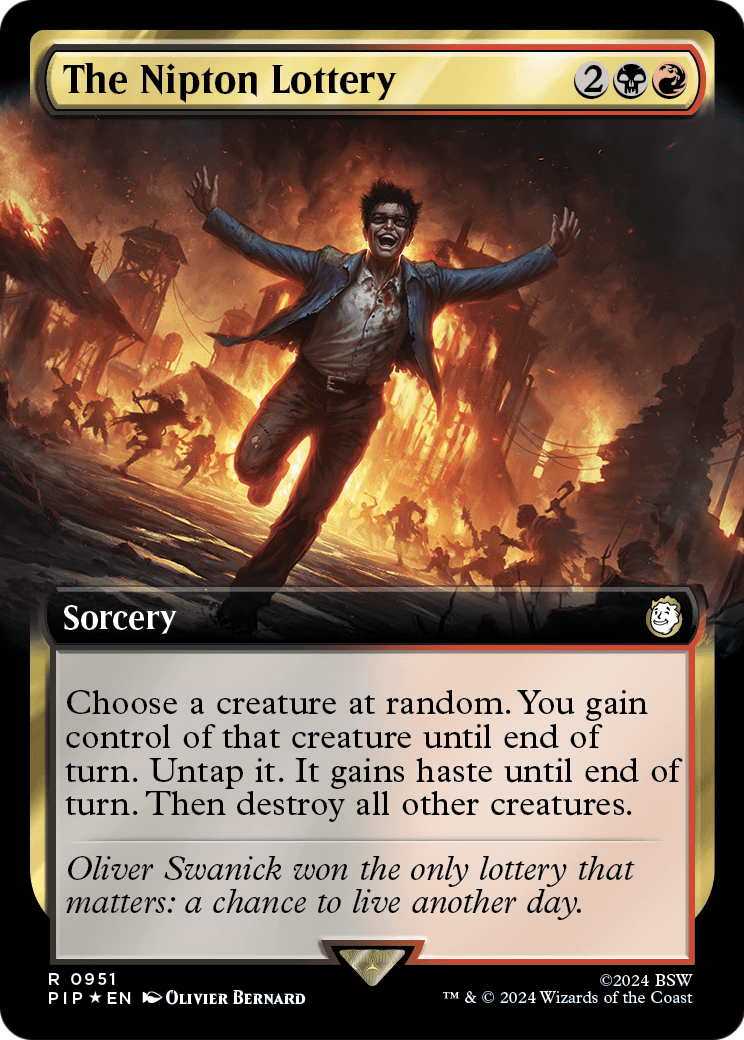 The Nipton Lottery (Extended Art) (Surge Foil) (PIP-951) - Fallout: (Extended Art) Foil