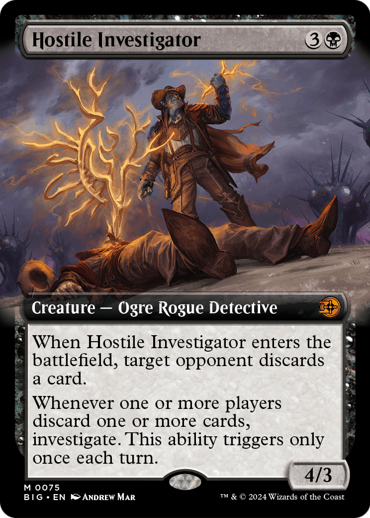 Hostile Investigator (Extended Art) (BIG-075) - The Big Score: (Extended Art)