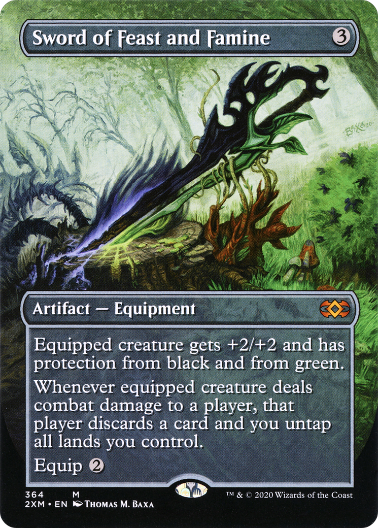 Sword of Feast and Famine (Borderless) (2XM-364) - Double Masters Foil