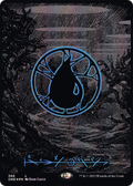 Island (Phyrexian) - Full Art (Oil Slick Raised Foil) (ONE-366) - Phyrexia: All Will Be One (Borderless) Foil