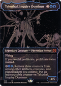 Tekuthal, Inquiry Dominus (Oil Slick Raised Foil) (ONE-349) - Phyrexia: All Will Be One (Borderless) Foil