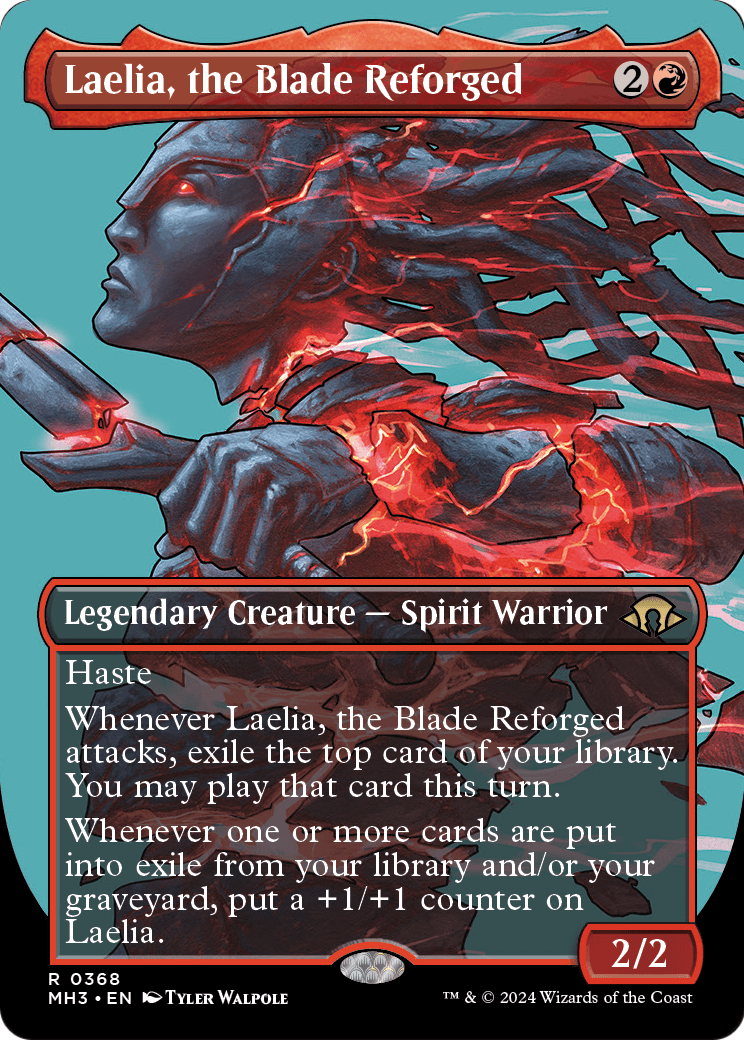 Laelia, the Blade Reforged (Borderless) (MH3-368) - Modern Horizons 3 Foil