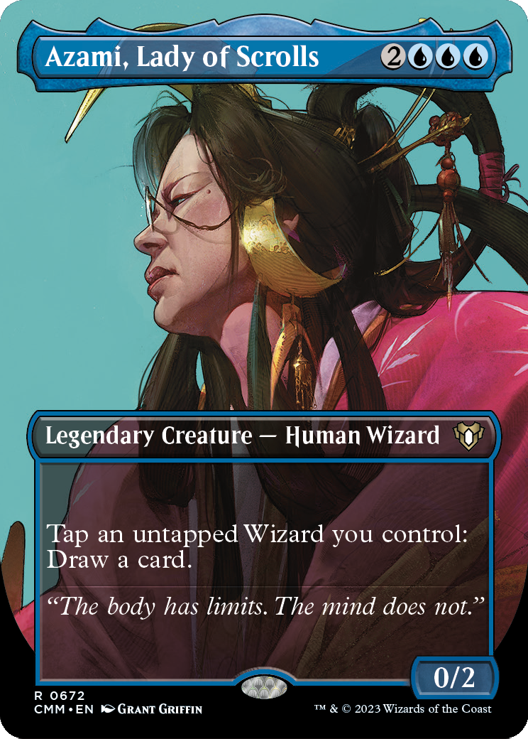Azami, Lady of Scrolls (Borderless) (CMM-672) - Commander Masters Foil