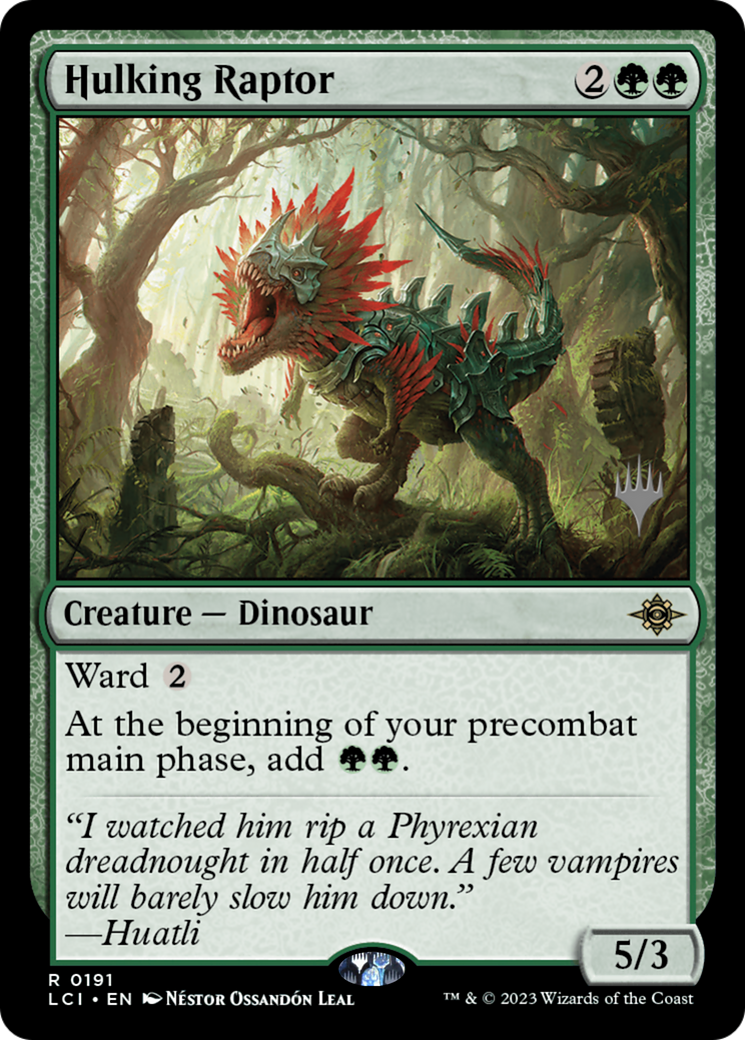 Hulking Raptor (PPLCI-191) - The Lost Caverns of Ixalan Promos