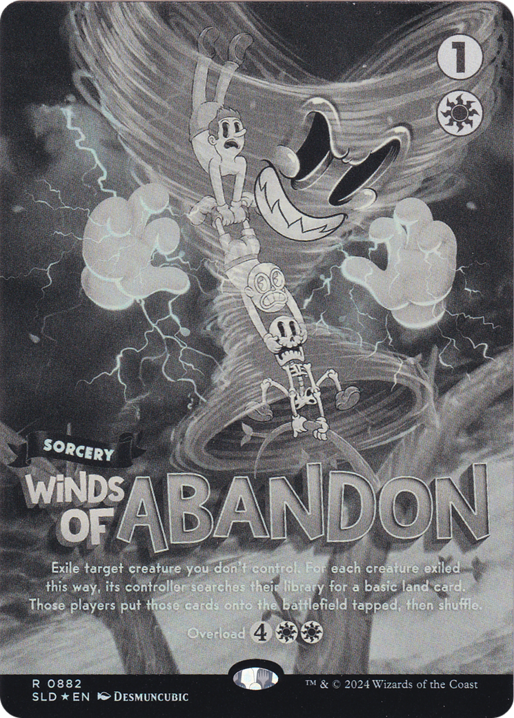 Winds of Abandon (Black & White Foil) (SLD-882) - Secret Lair Drop (Borderless) Foil
