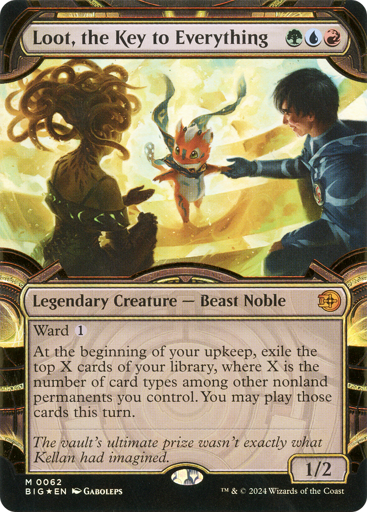 Loot, the Key to Everything (Showcase) (Raised Foil) (BIG-062) - The Big Score: (Showcase) Foil