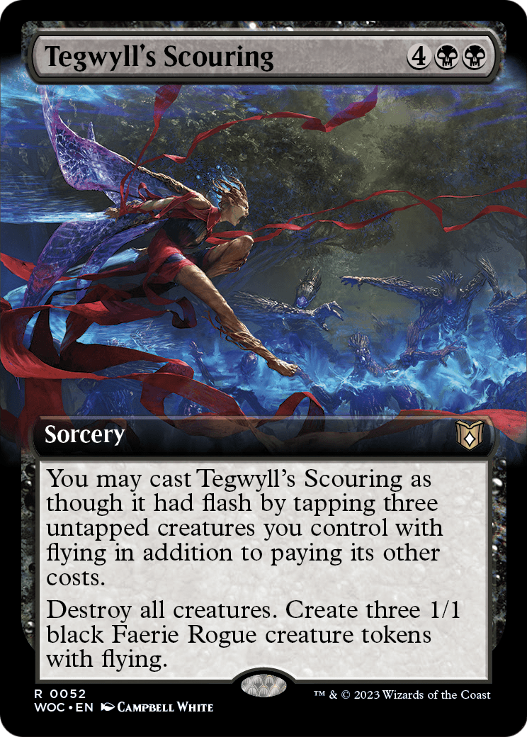 Tegwyll's Scouring (Extended Art) (WOC-052) - Wilds of Eldraine Commander: (Extended Art)