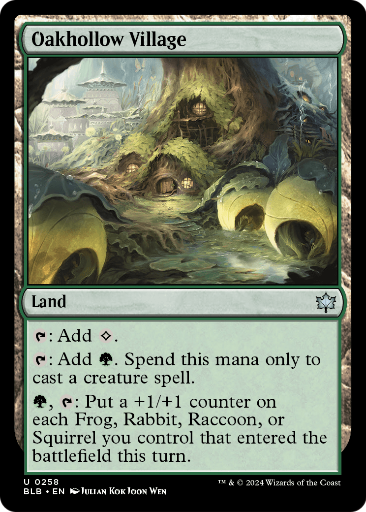 Oakhollow Village (BLB-258) - Bloomburrow Foil