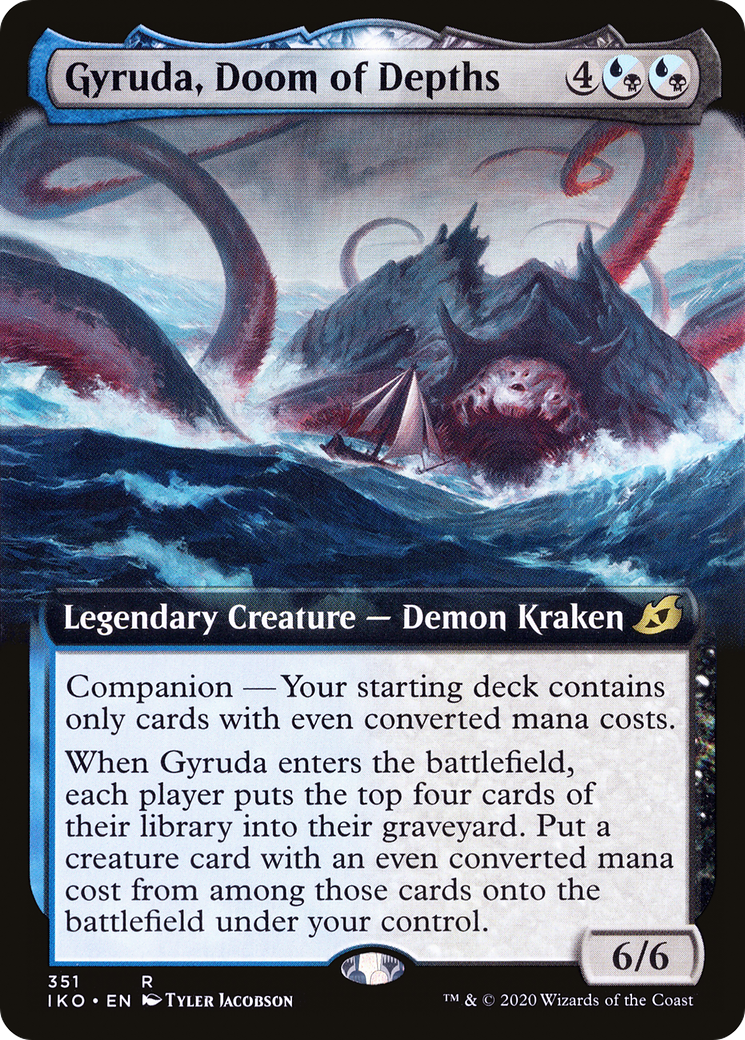 Gyruda, Doom of Depths (Extended Art) (IKO-351) - Ikoria: Lair of Behemoths: (companion, Extended Art) Foil