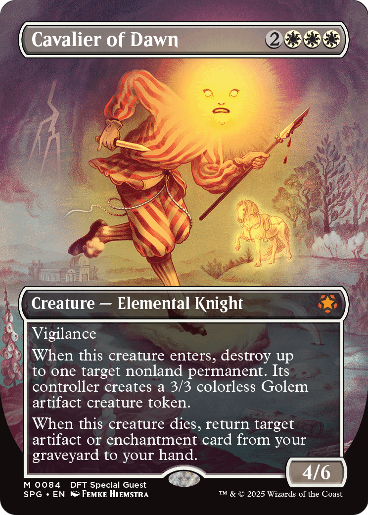 Cavalier of Dawn (Borderless) (SPG-084) - Special Guests Foil